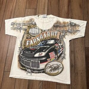 Vintage Dale Earnhardt Barbwire AOP T Shirt Men's Medium Chase Authentics NASCAR